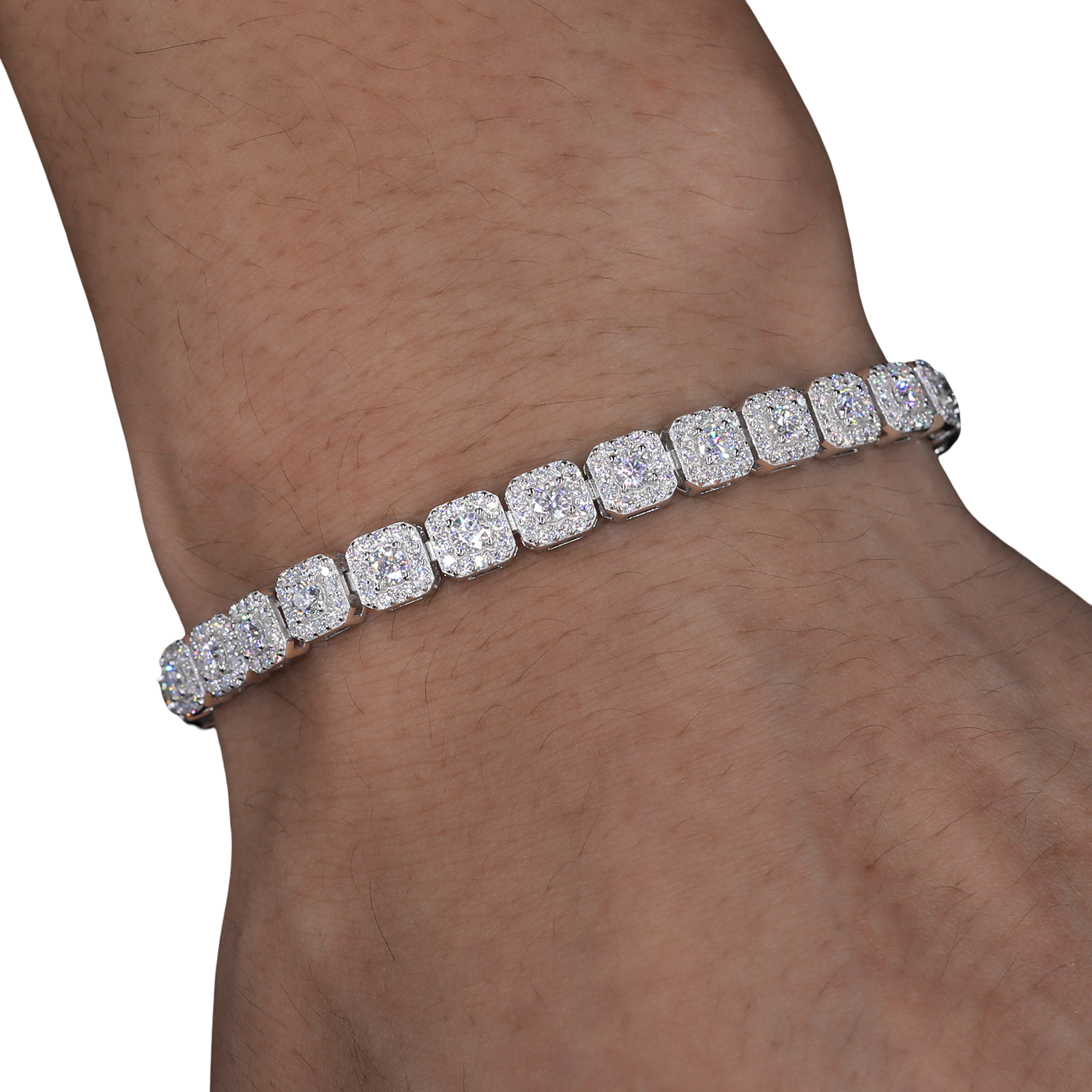 CUSTOM HALO TENNIS BRACELET
