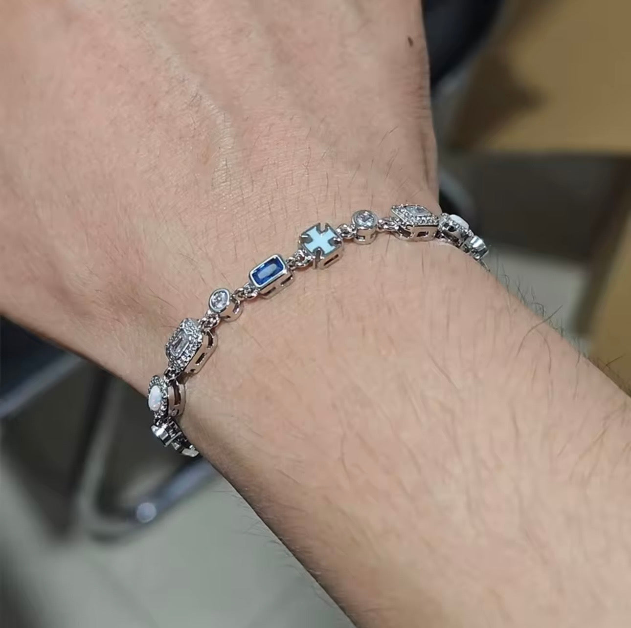 6MM MULTISTONE BRACELET – BLUE
