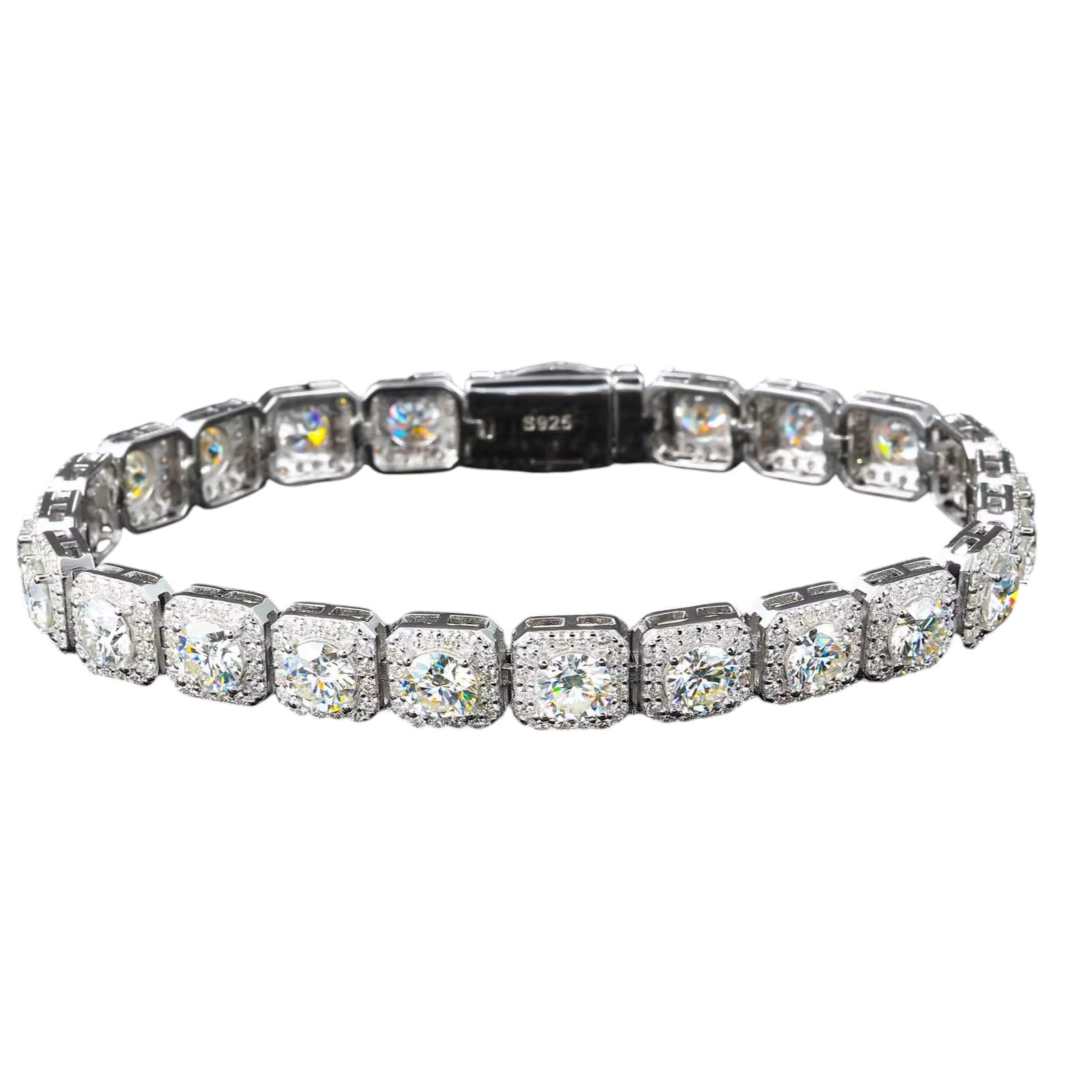 CUSTOM HALO TENNIS BRACELET