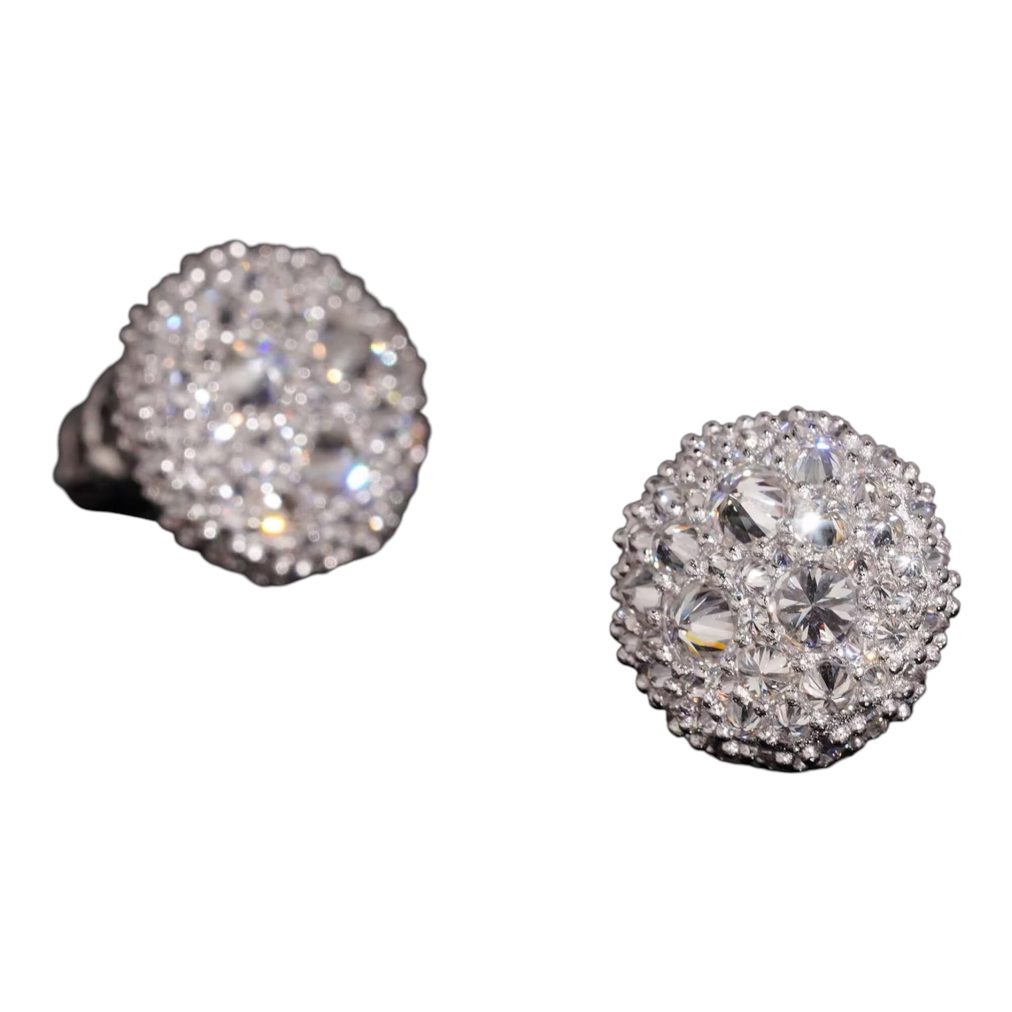 REVERSE MOSAIC SETTING EARRINGS