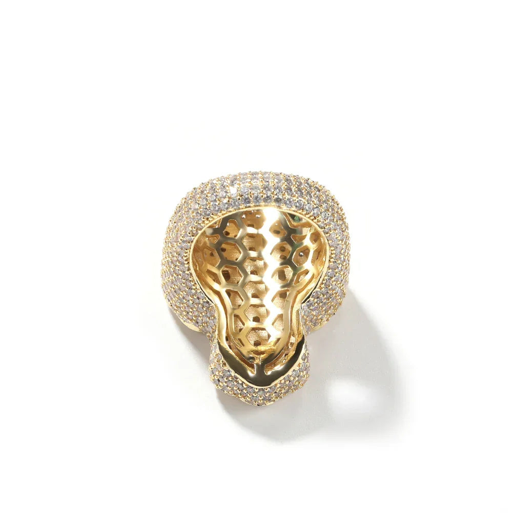 ICED CROSS RING