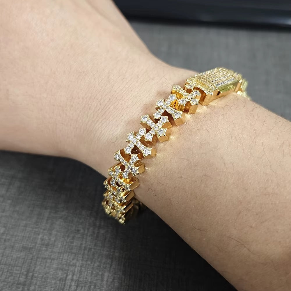 11MM CROSS TENNIS BRACELET