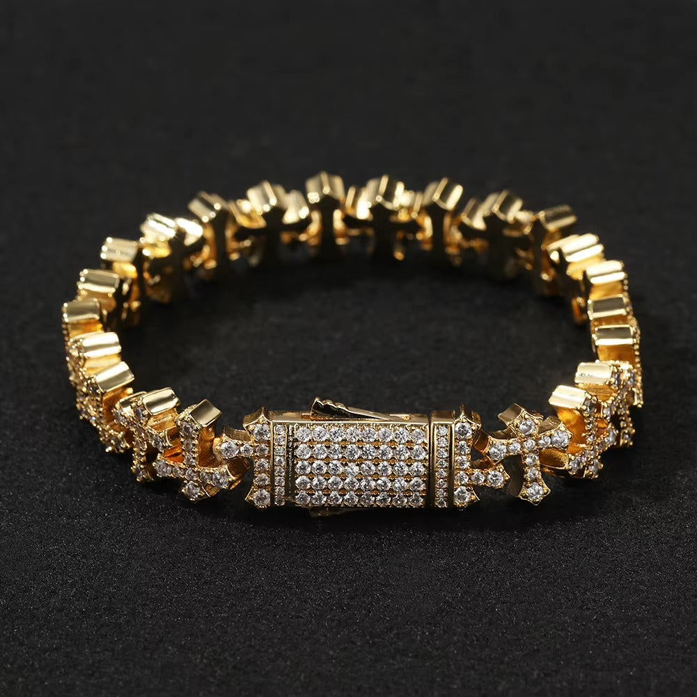 11MM CROSS TENNIS BRACELET