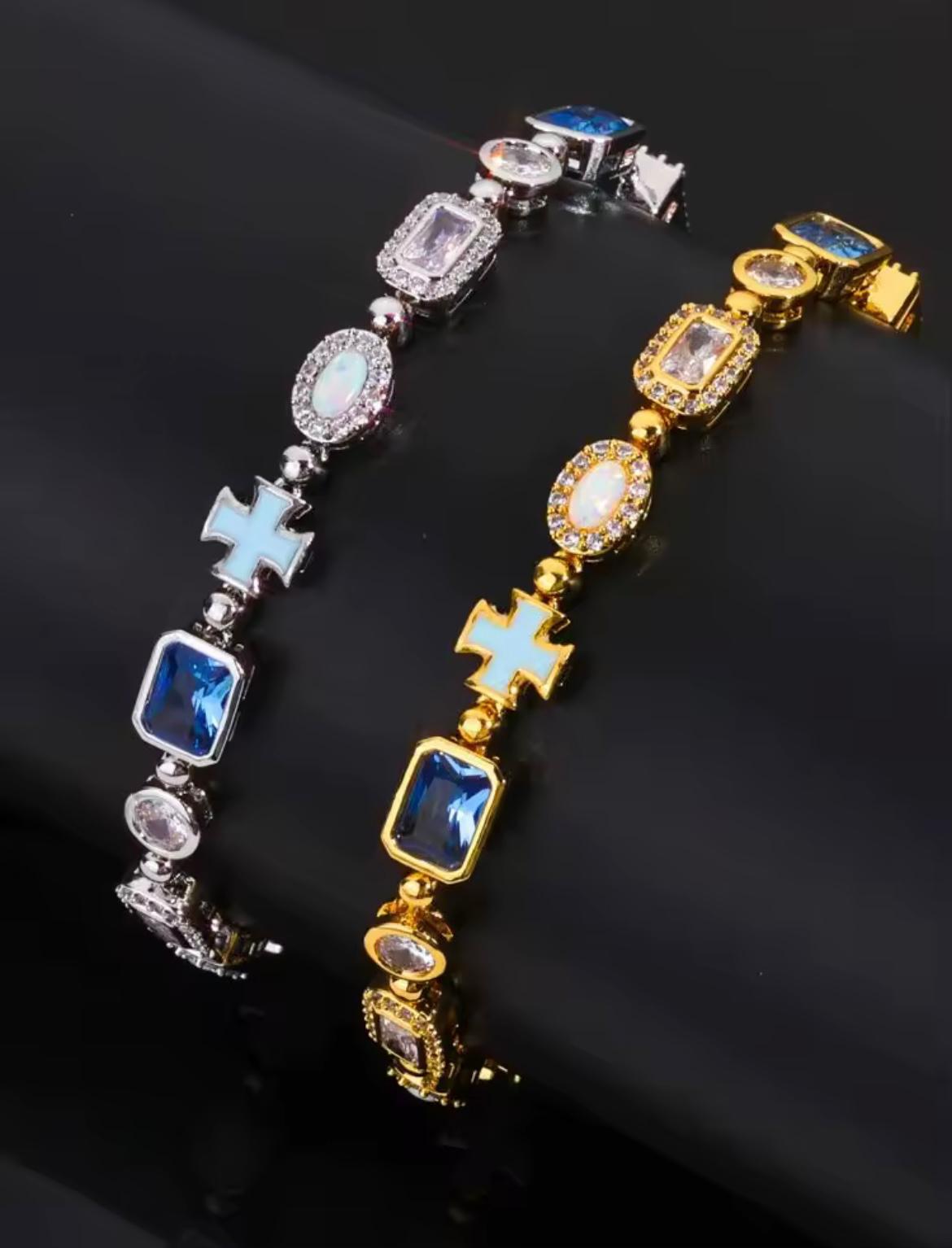 6MM MULTISTONE BRACELET – BLUE