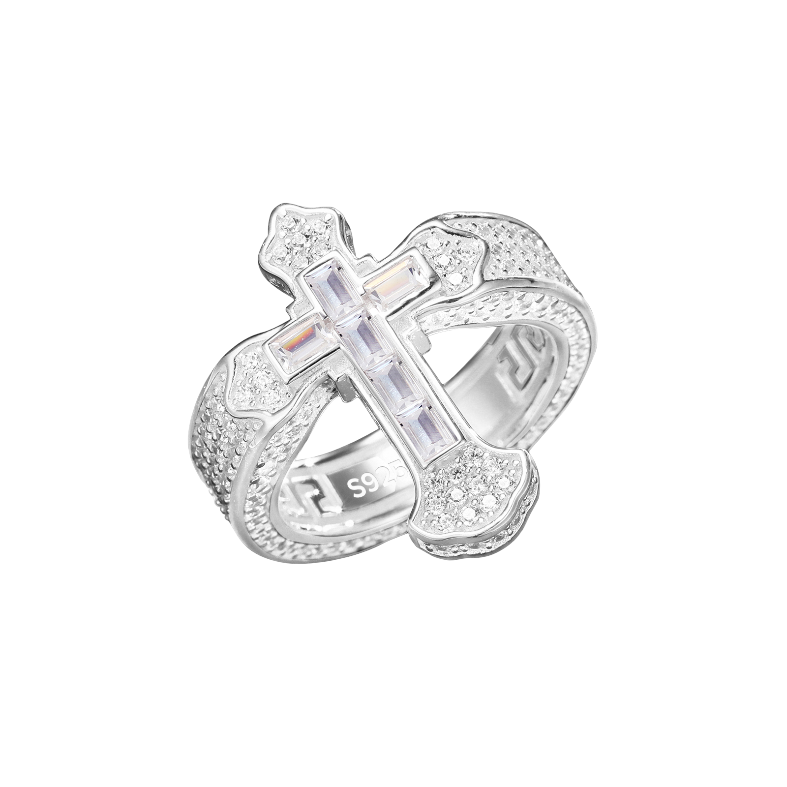 BAGUETTE CROSS RING