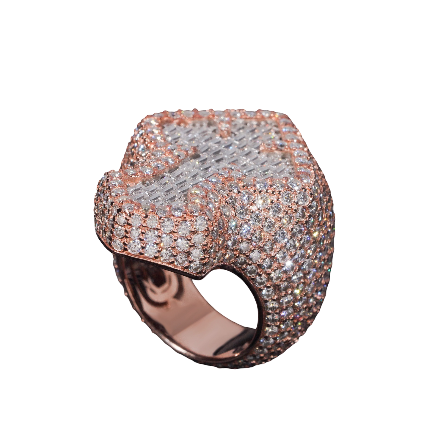 BAGUETTE CROSS RING