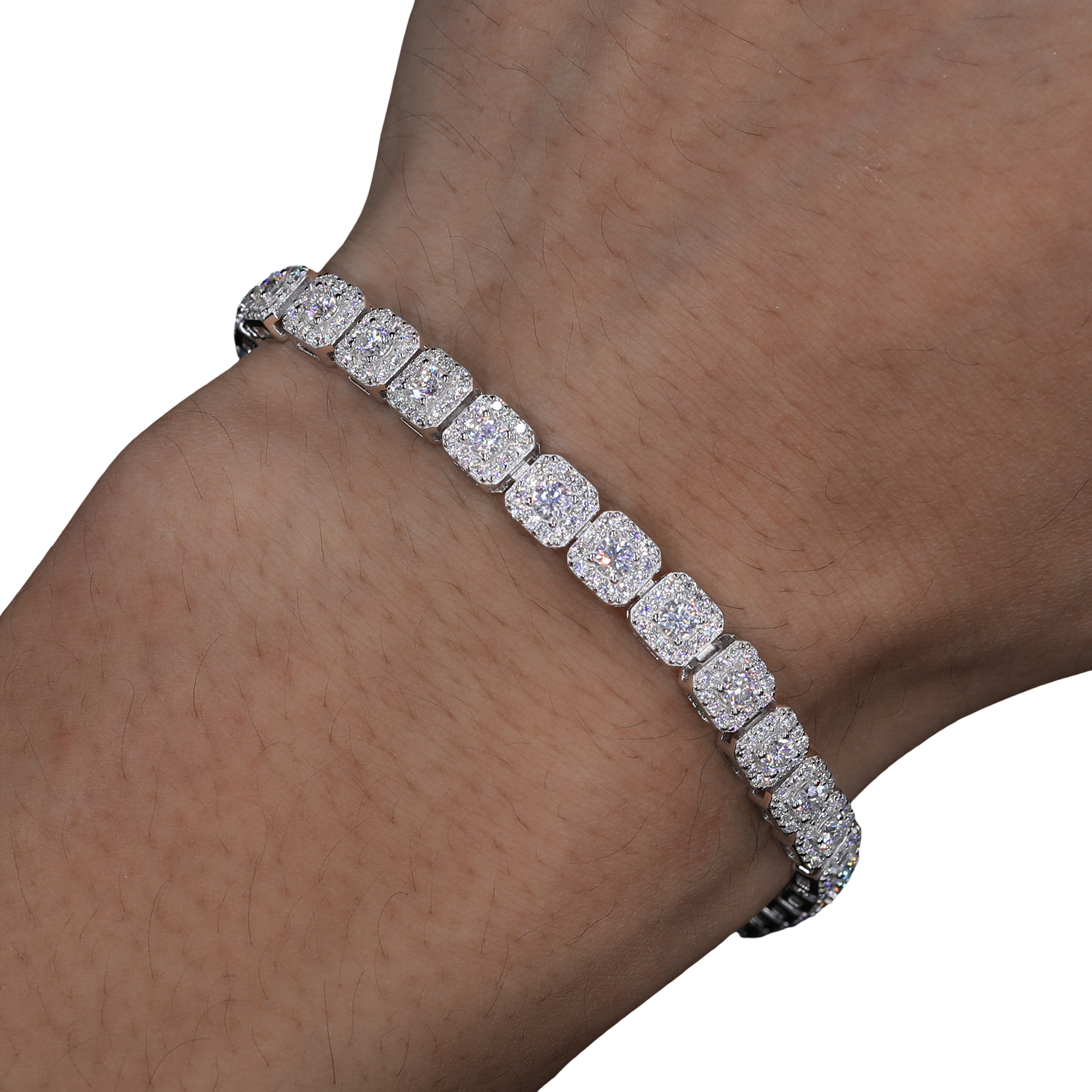 CUSTOM HALO TENNIS BRACELET