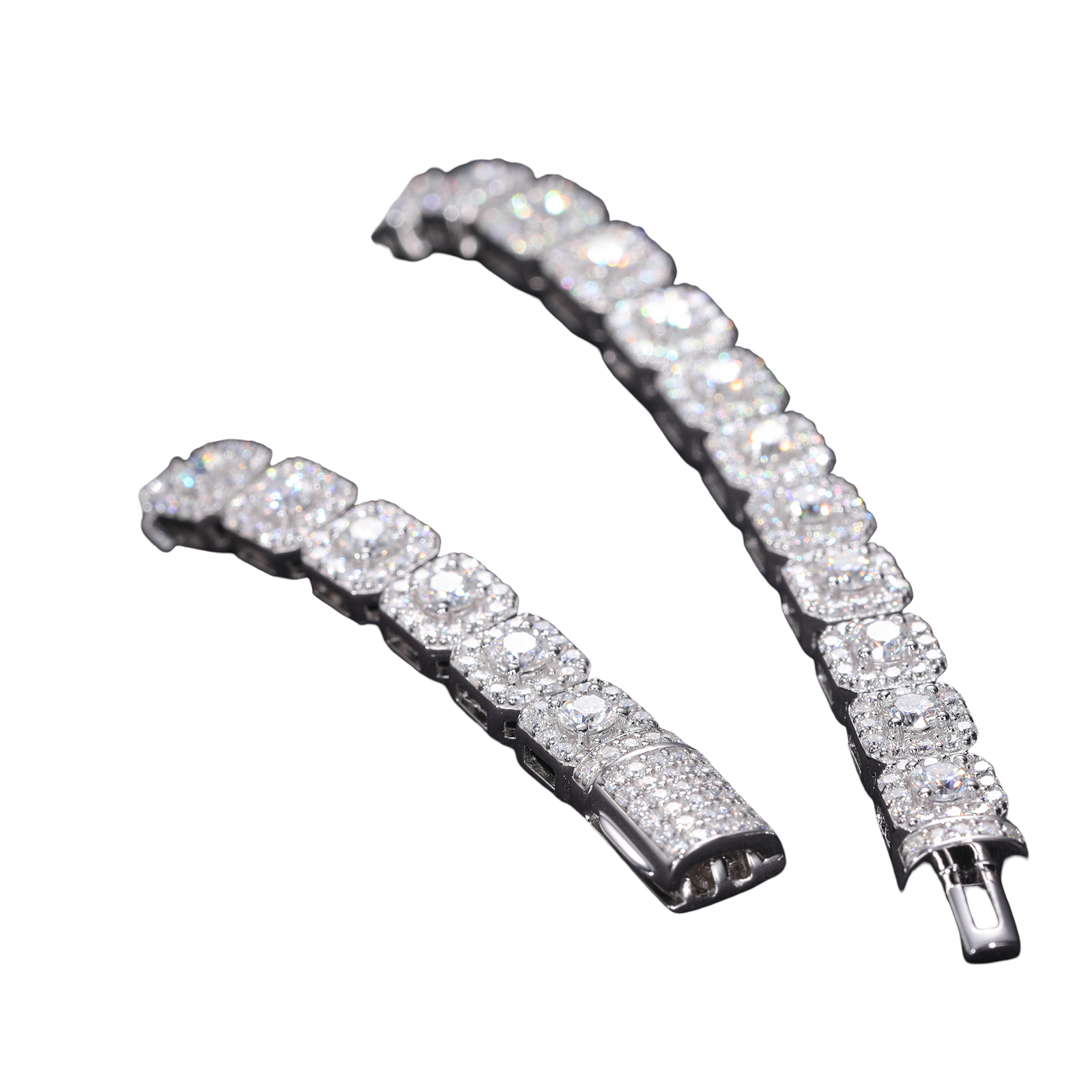 CUSTOM HALO TENNIS BRACELET