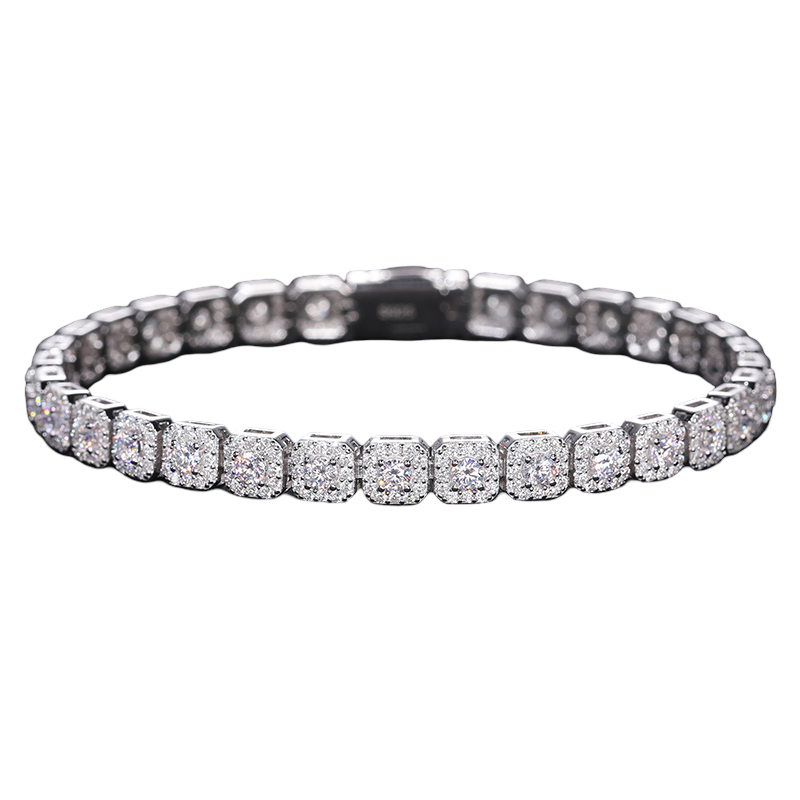 CUSTOM HALO TENNIS BRACELET