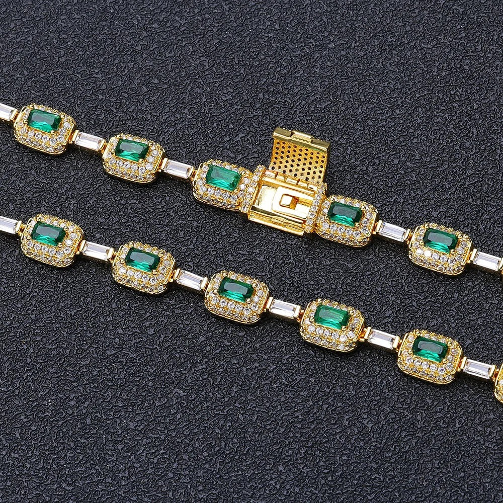 ICED EMERALD BRACELET